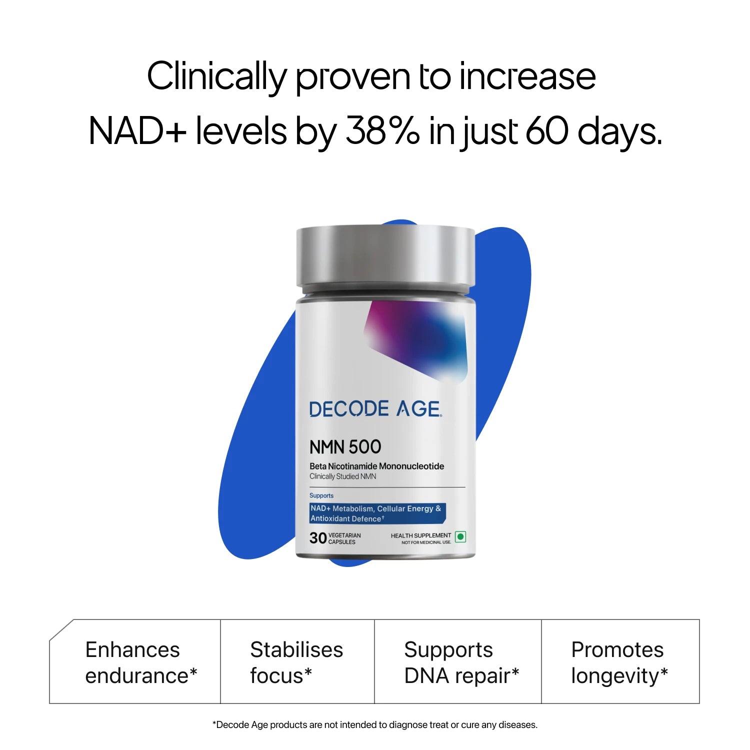 β- NMN | Beta-Nicotinamide Mononucleotide | 500mg