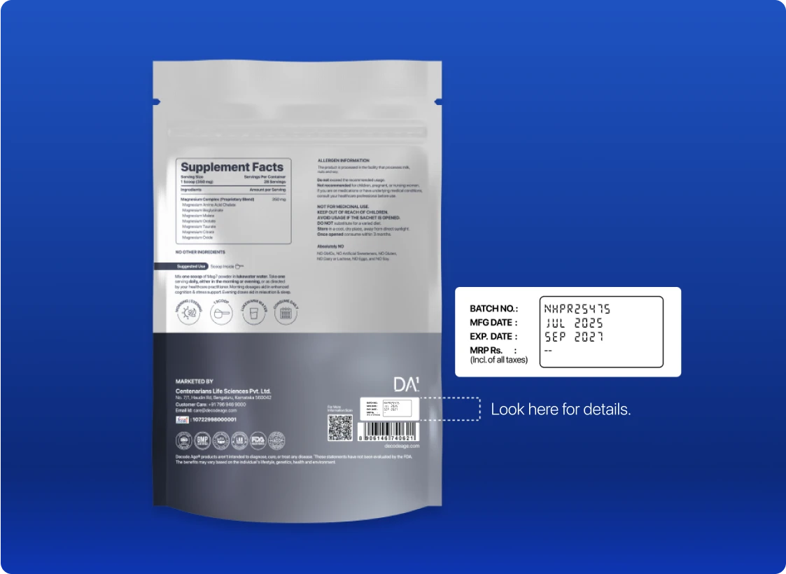 Verify Your Decode Age Supplement