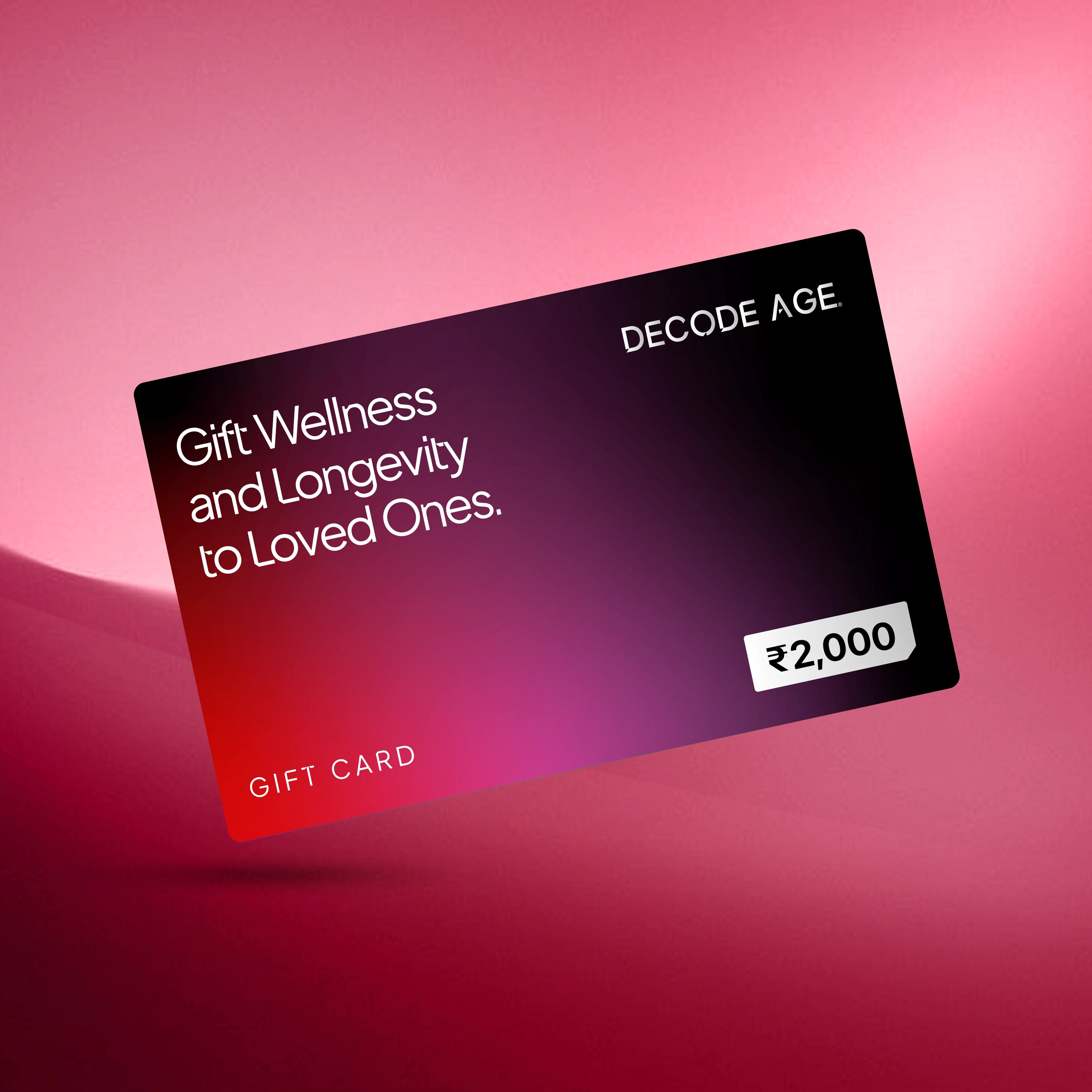 Decode Age Gift Card | Give the Gift of Longevity