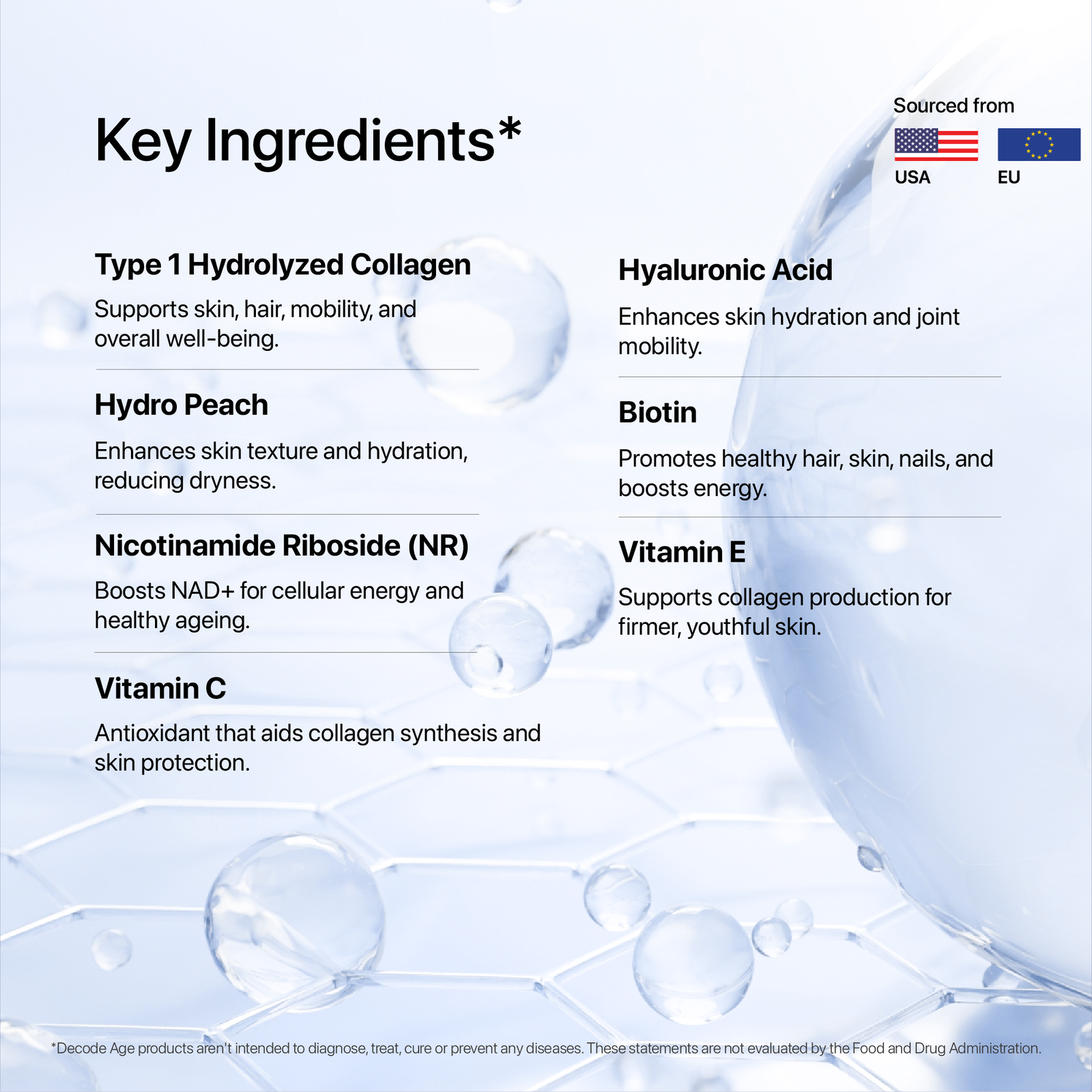 OptiAge™ Marine Collagen Peptides | 150g, 28 servings - Decode Age