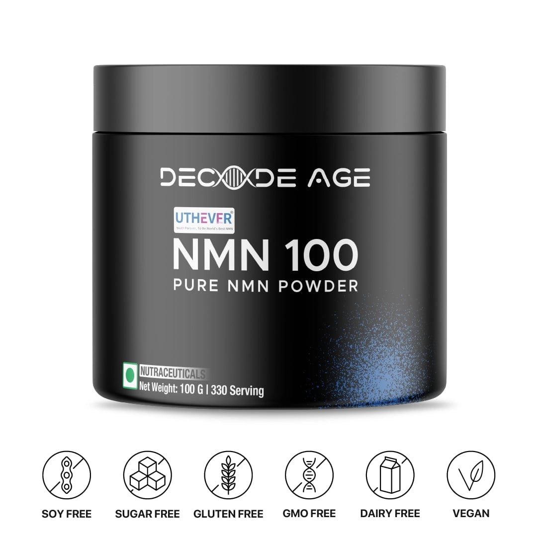 Decode Age Powder NMN 100 Pure Sublingual Uthever NMN Powder, 100 Grams