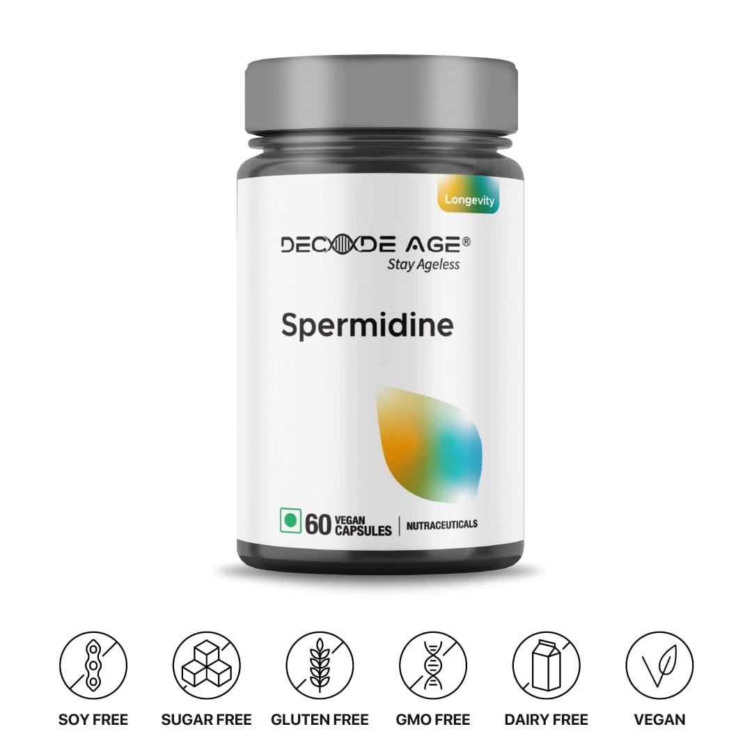 DecodeAge Tablet Spermidine 98% Pure & 100x More Potent - 10mg, 60 Veg Tablets