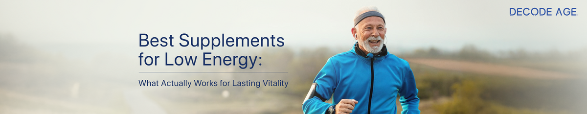 Learn which supplements help low energy, including magnesium, iron, vitamin D, B12, and NMN for cellular vitality, endurance, and long-term energy balance.