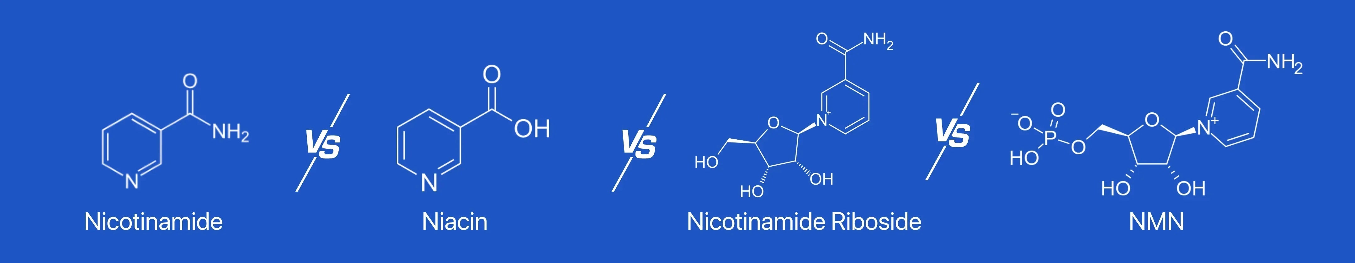 Nicotinamide vs Niacin vs Nicotinamide Riboside vs NMN: What's the Difference?