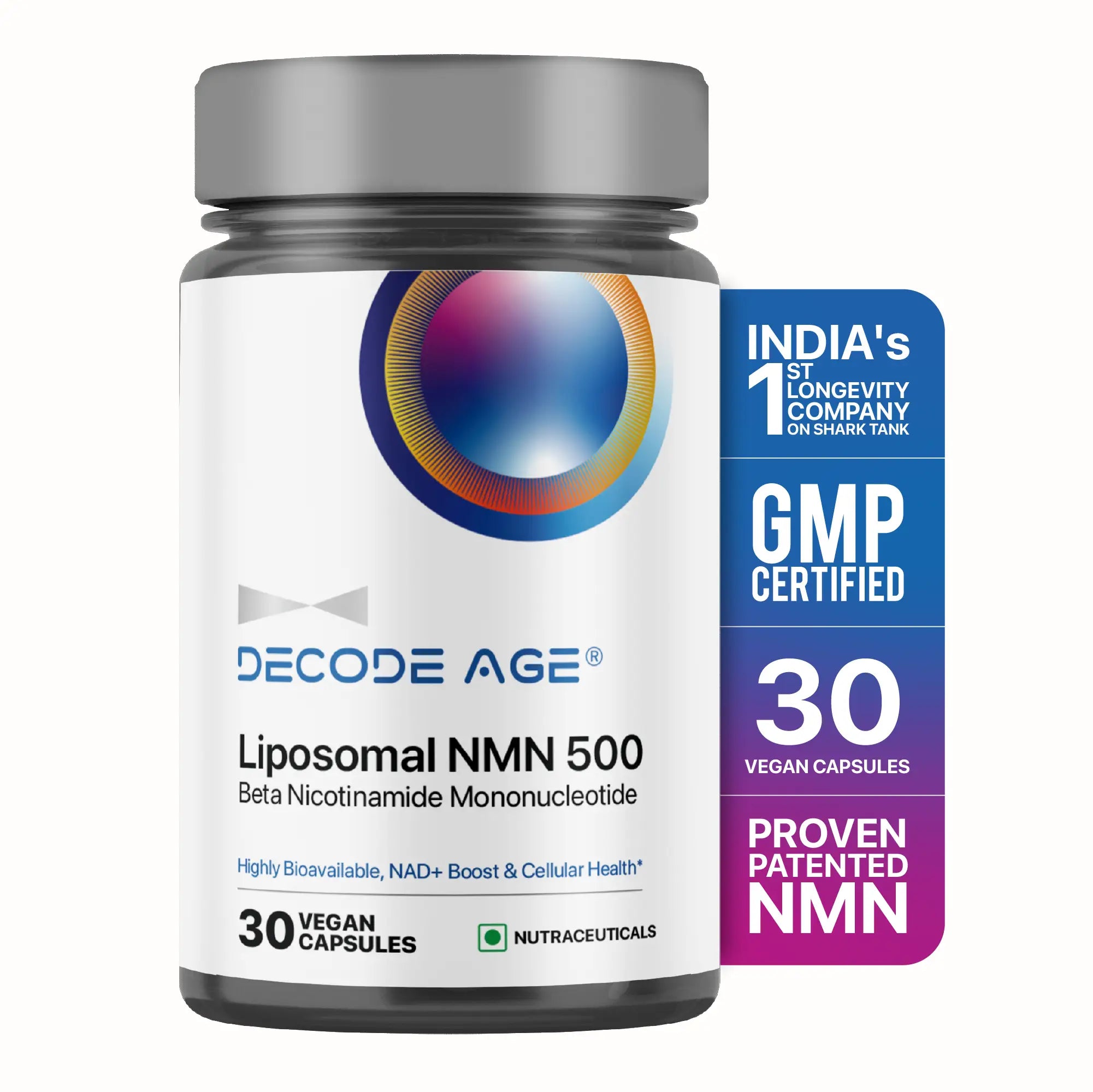 Improve Cognitive Health, Cellular Health, Energy, DNA Repair, and Healthy Weight Management with Highly Bioavailable Liposomal NMN by Decode Age