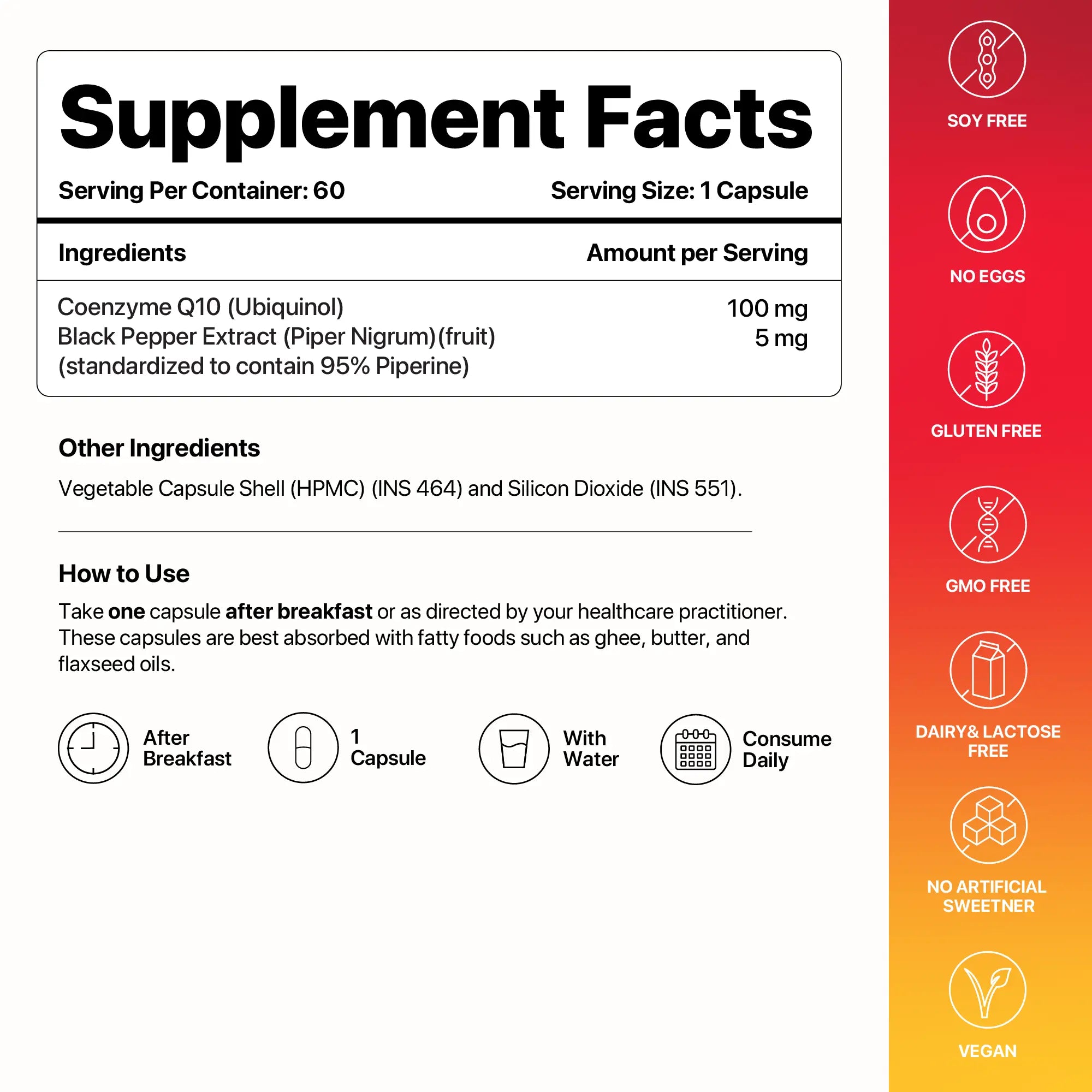 Improve energy, mitochondrial and heart health, support Healthy ageing with CoQ10