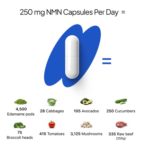 β- NMN | Beta-Nicotinamide Mononucleotide | 250mg