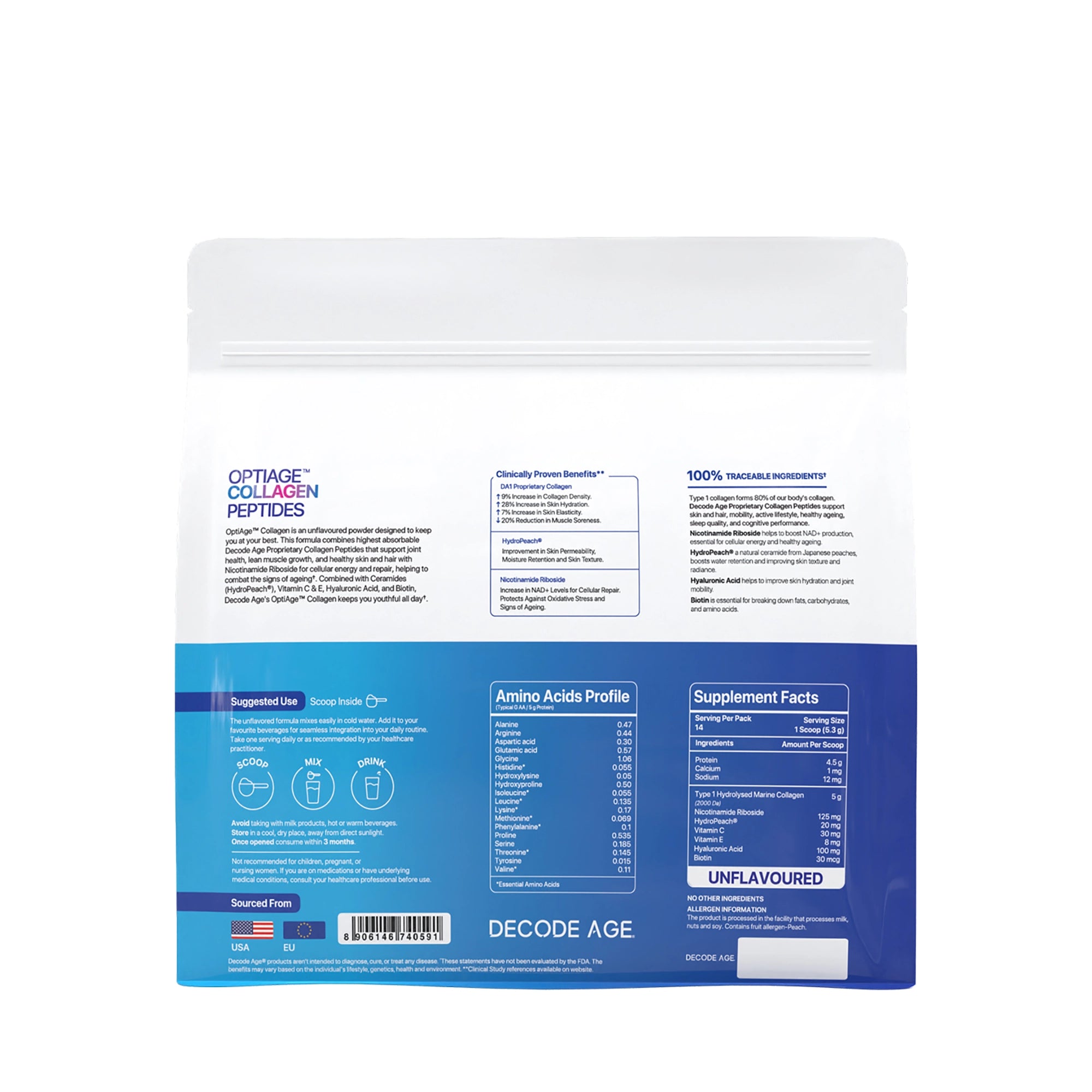OptiAge™ Marine Collagen Peptide | 75g, 14 servings