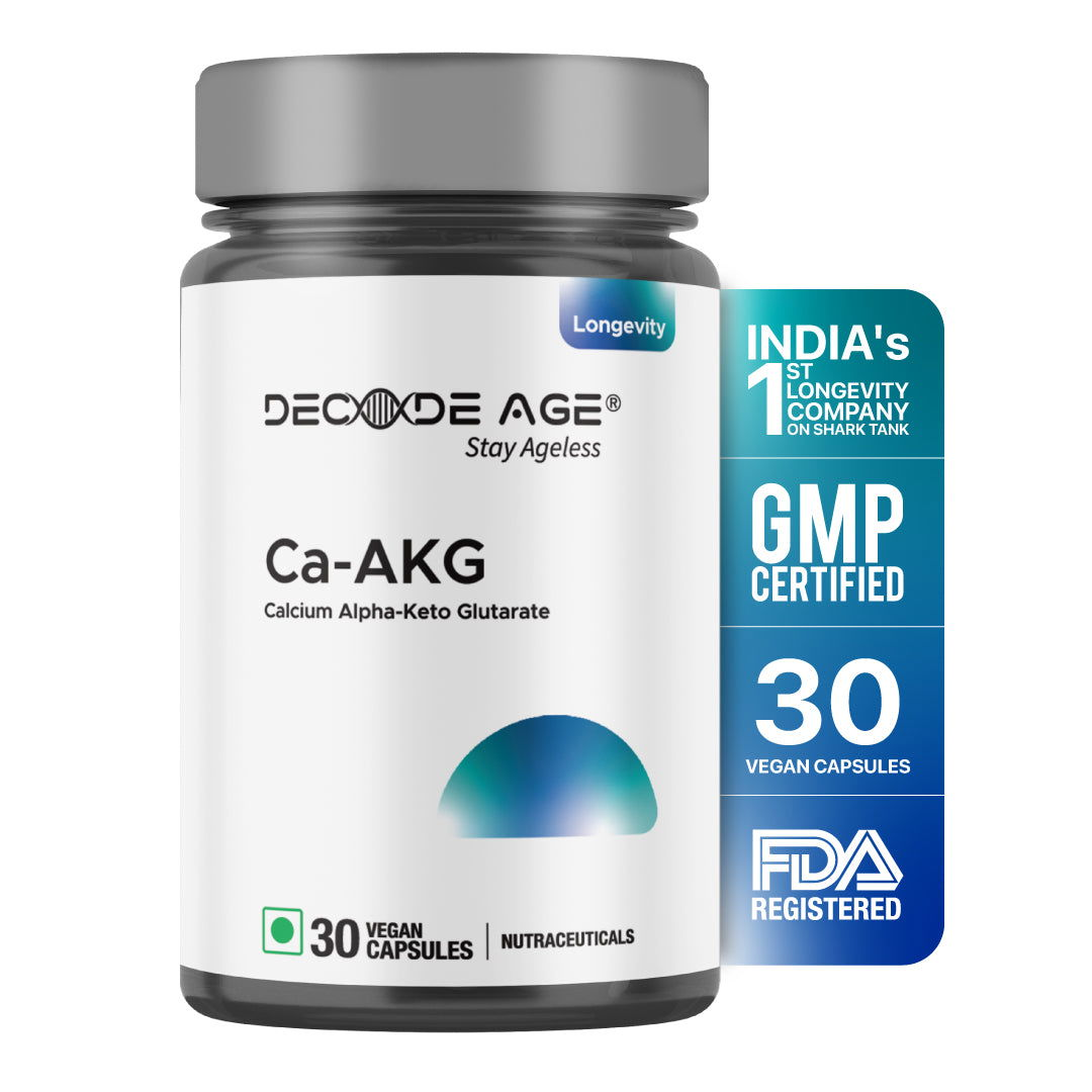 Calcium AKG | Energy, Bone, & Metabolic Support | 30 Capsules - Decode Age