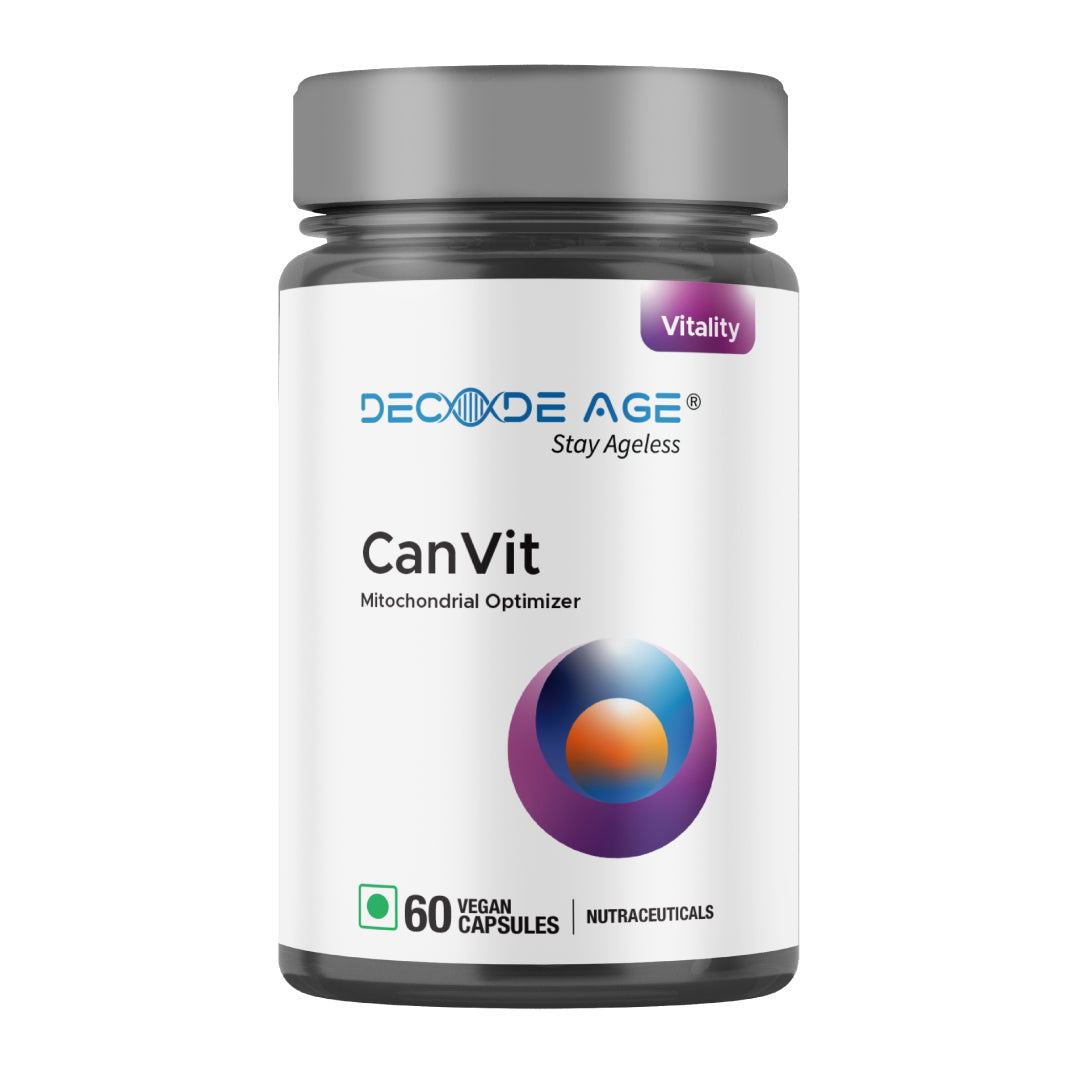 CanVit, Mitochondrial Booster| Enhances Quality of Life | 60 Vegan Capsules - Decode Age