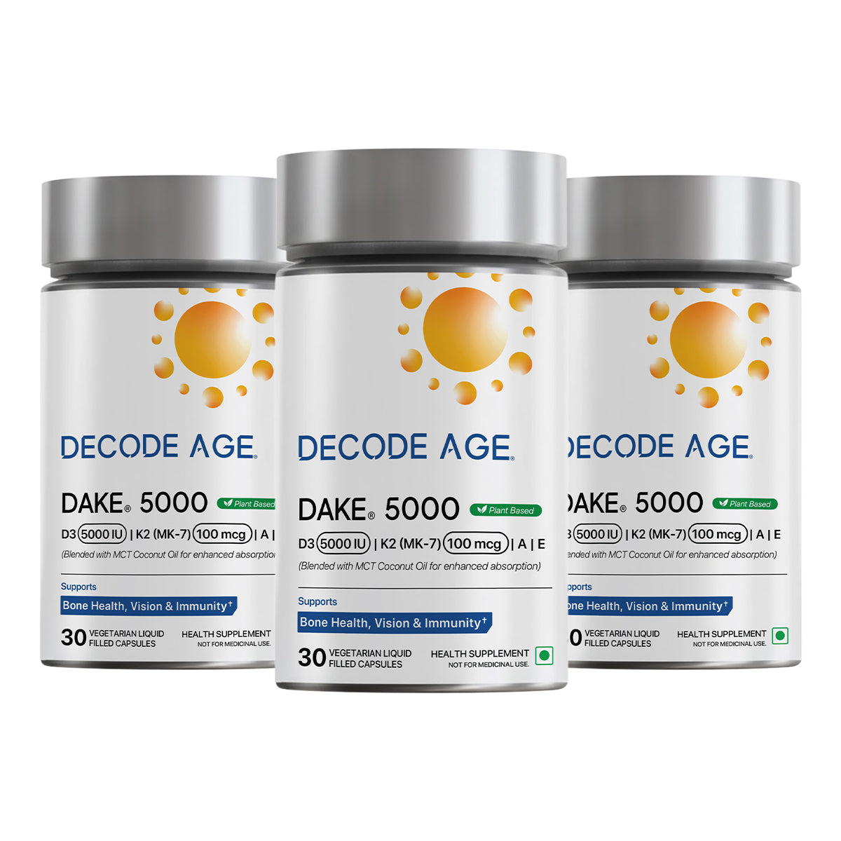 Dake 5000 IU Multivitamin | High-Potency Vitamin D3, K2(MK-7), A & E Supplements