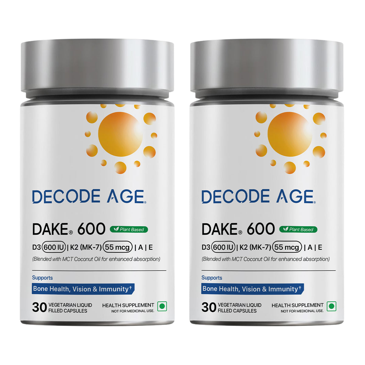 DAKE 600 IU Multivitamin | Vitamin D3, K2 (MK-7), A & E