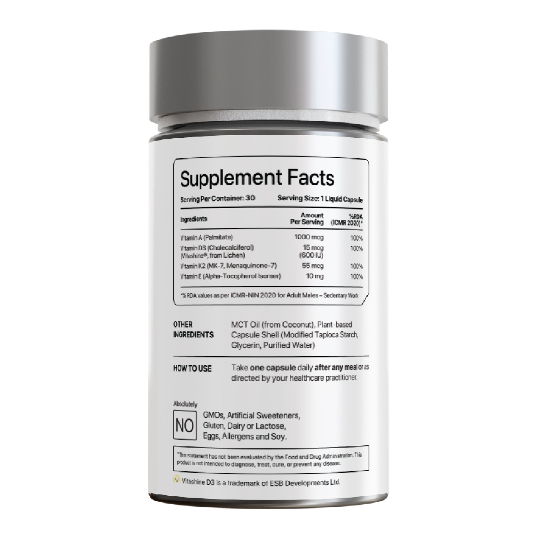 DAKE® | Multivitamin D3, K2 (MK-7), A & E