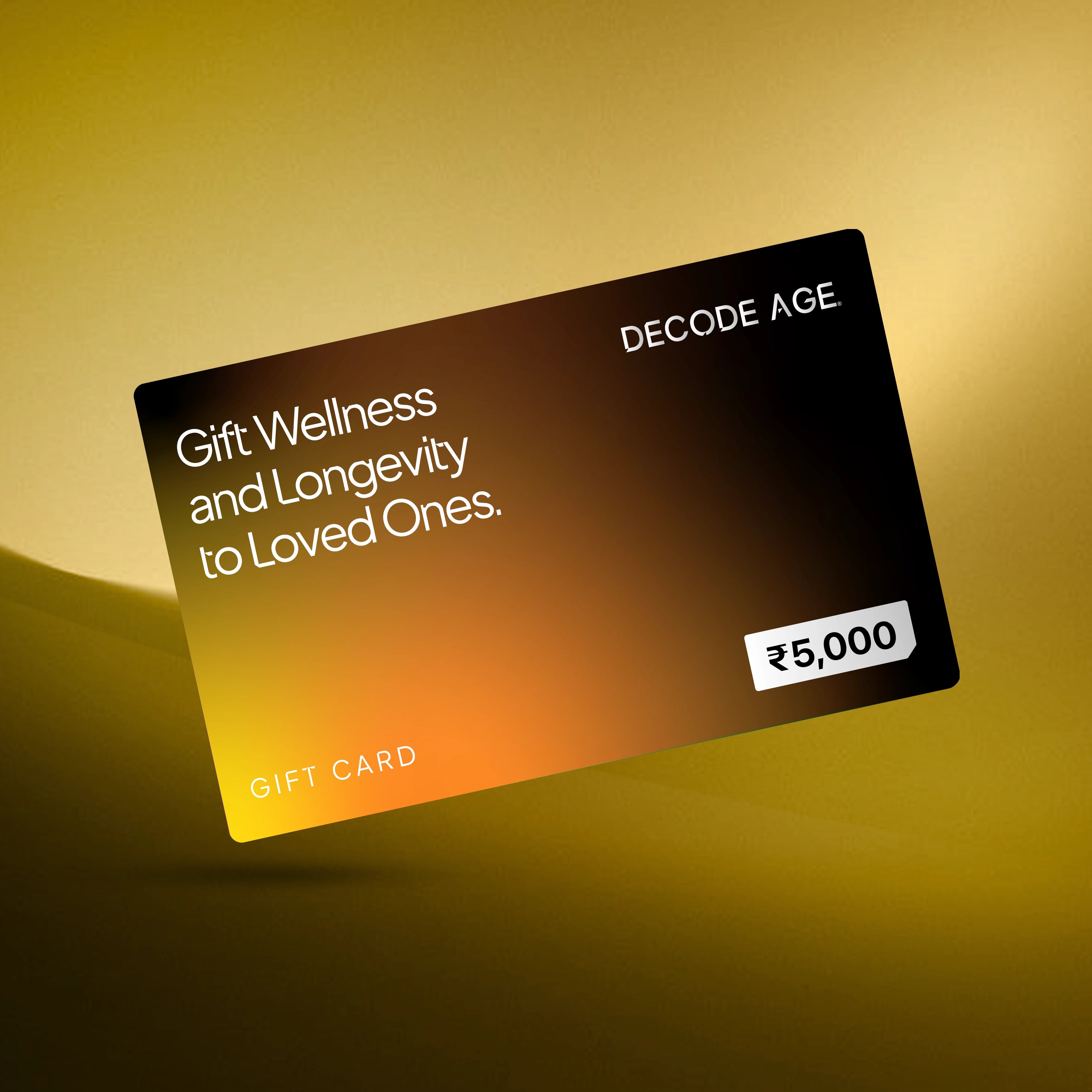 Decode Age Gift Card | Give the Gift of Longevity