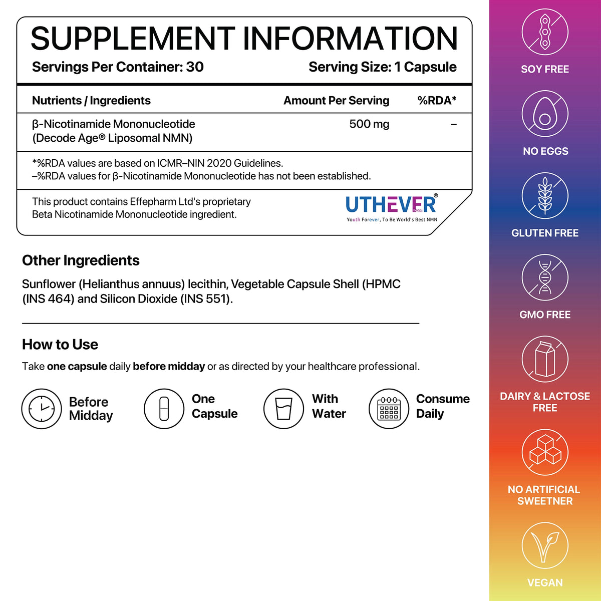NAD+ Supplement 500mg - Energy Booster & Anti-Aging Capsules - Max NAD+ Supplement 500mg - Energy Booster & Anti-Aging Capsules - Max