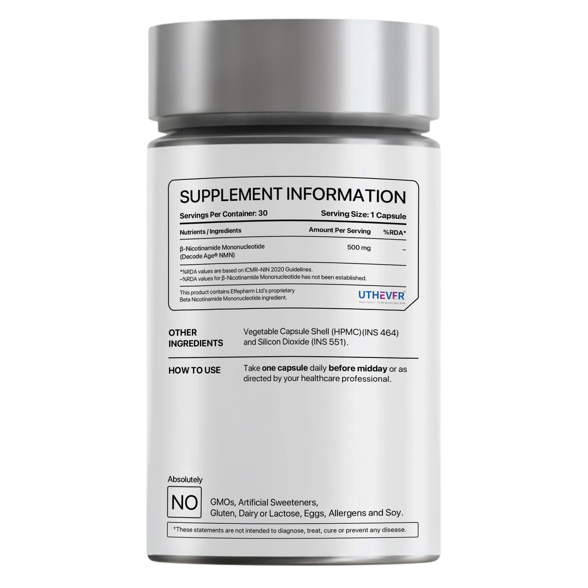 β- NMN | Beta-Nicotinamide Mononucleotide | 500mg