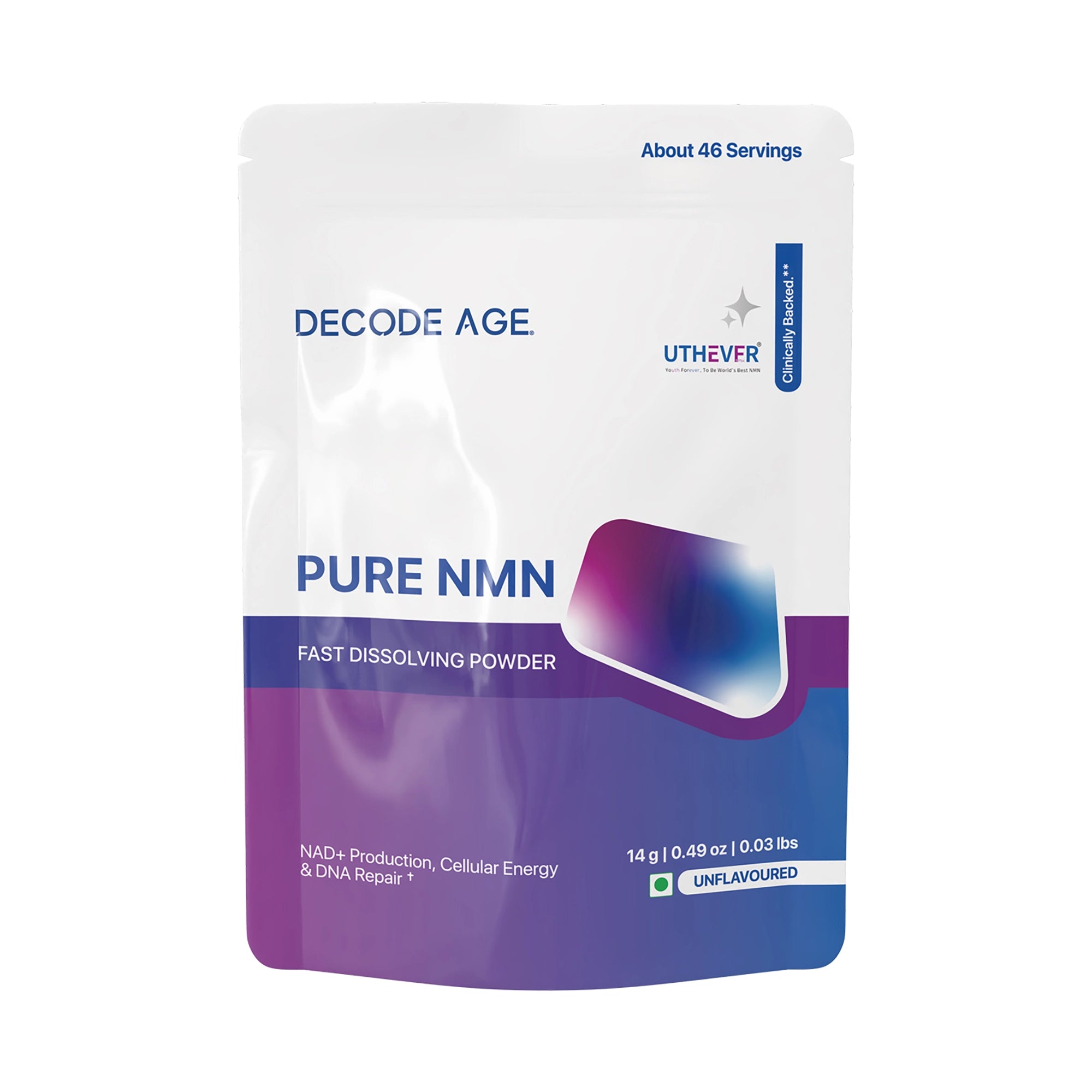 Pure NMN |Βeta Nicotinamide Mononucleotide, 14 Grams, 46 Servings