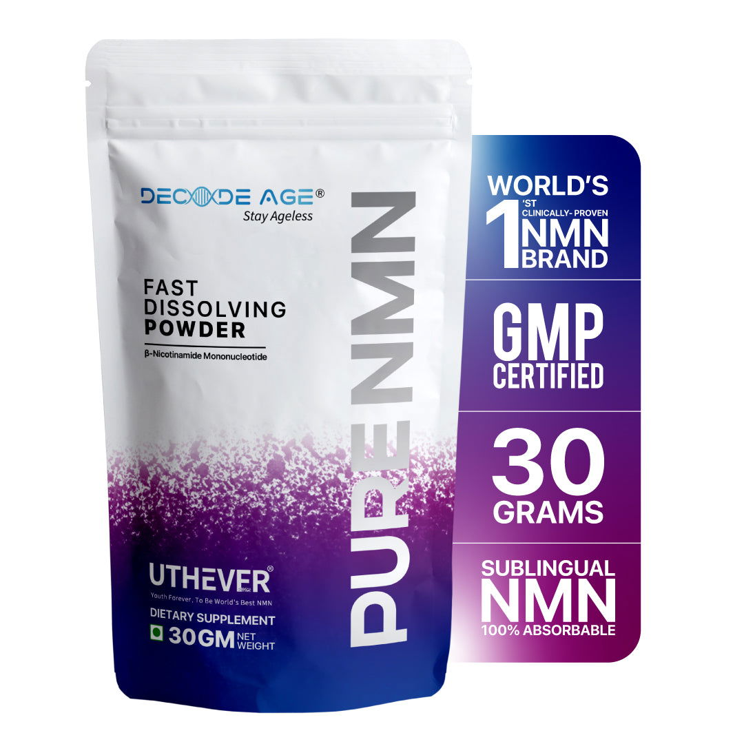 Pure NMN Sublingual Powder | 100% Water Soluble | 30g - Decode Age