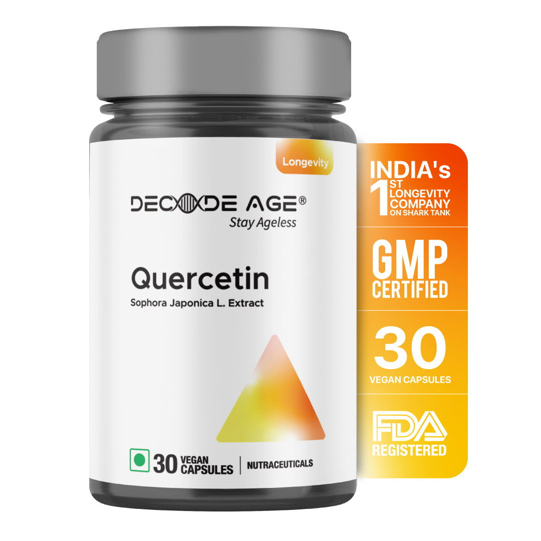 Quercetin Dihydrate 100mg | Relieve Allergies & Inflammation | 30 Capsules - Decode Age