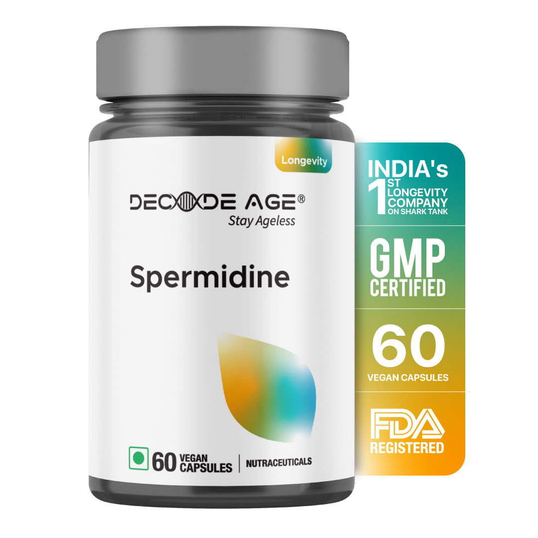 Spermidine 10mg | 99% Ultra High Concentrated | 60 Capsules - Decode Age