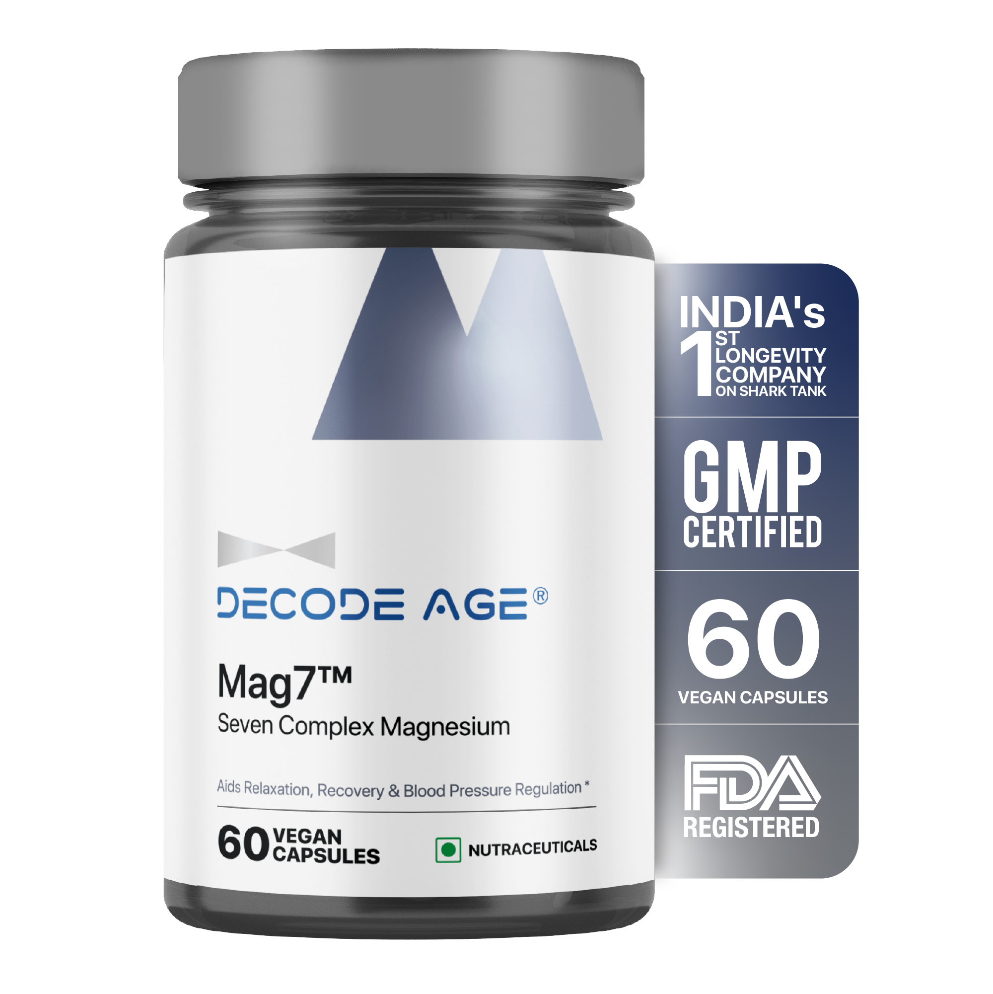 Support mood, sleep, recovery, muscle health, metabolism and  relaxation, support healthy ageing with decode age mag7