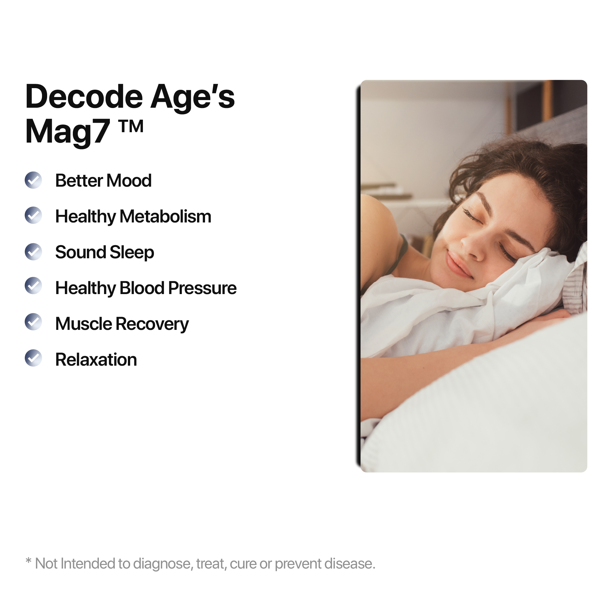 Support mood, sleep, recovery, muscle health, metabolism and  support healthy ageing with decode age mag7