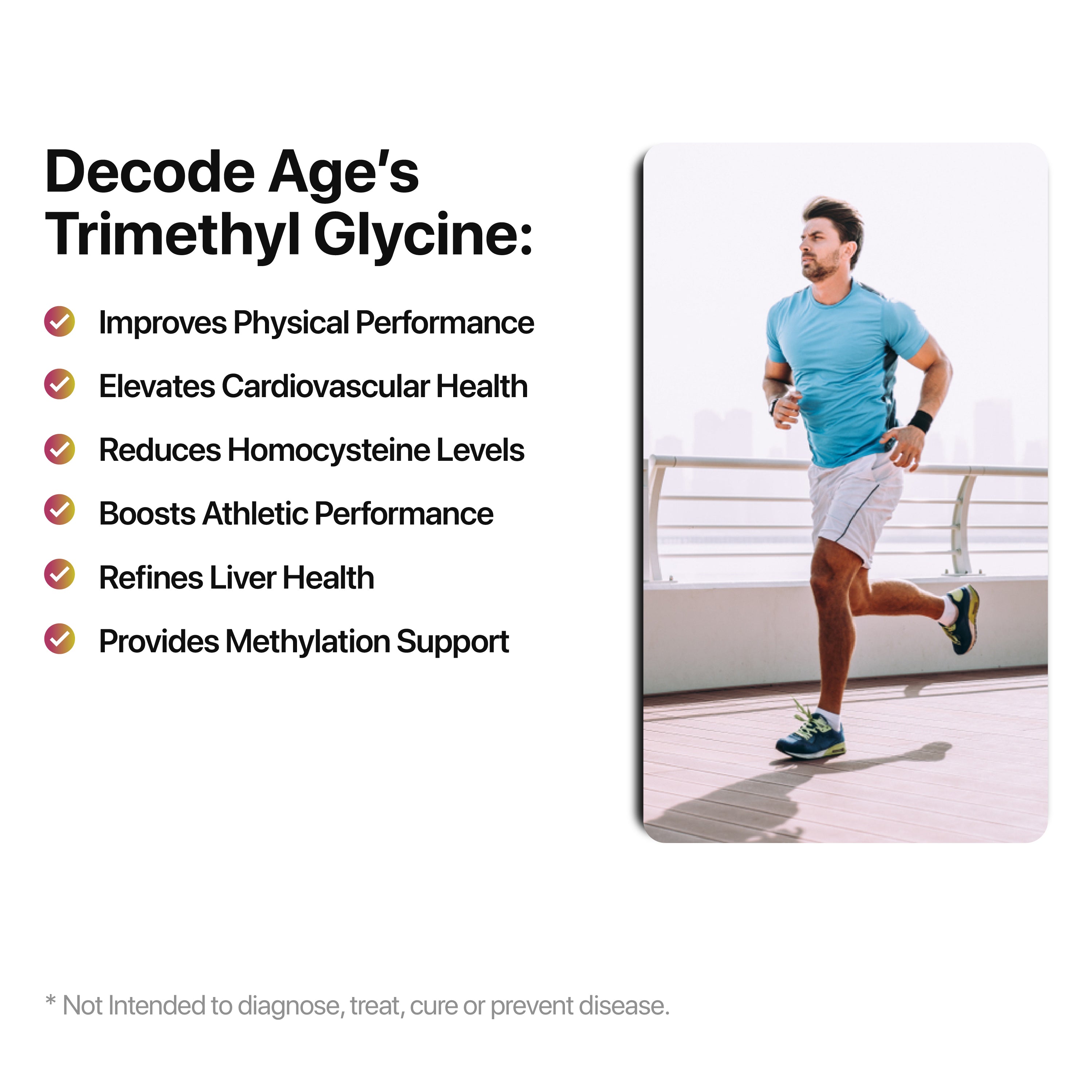 TMG (Trimethyl glycine) 500mg | Boost Athletic Performance, Enhance Liver Function & Heart Health | 30 Capsules