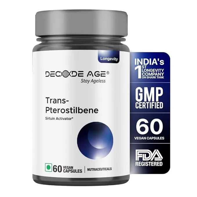 Trans-Pterostilbene 100mg | Potent Antioxidant | 60 Capsules