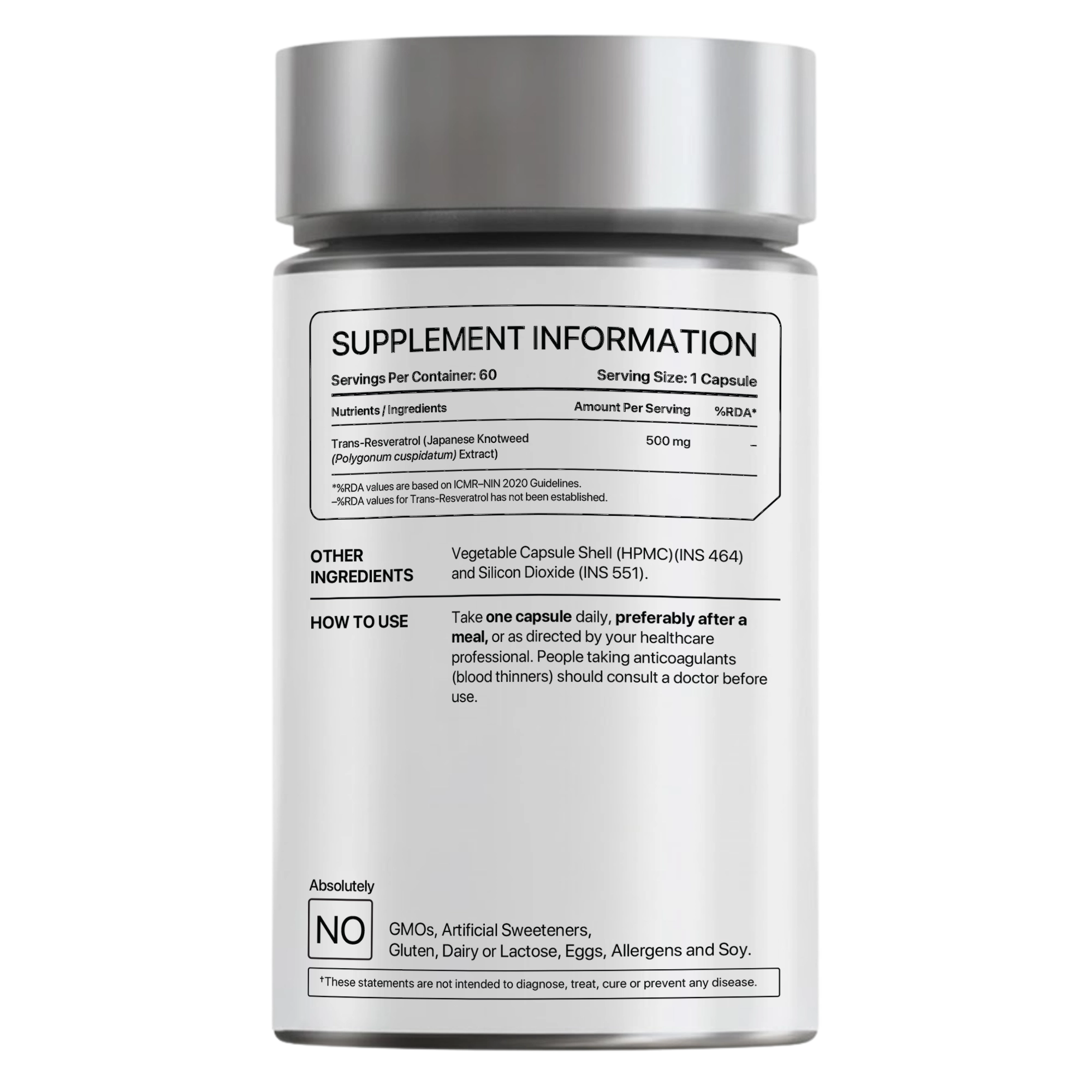 Trans Resveratrol | Japanese Knotweed Extract |500mg