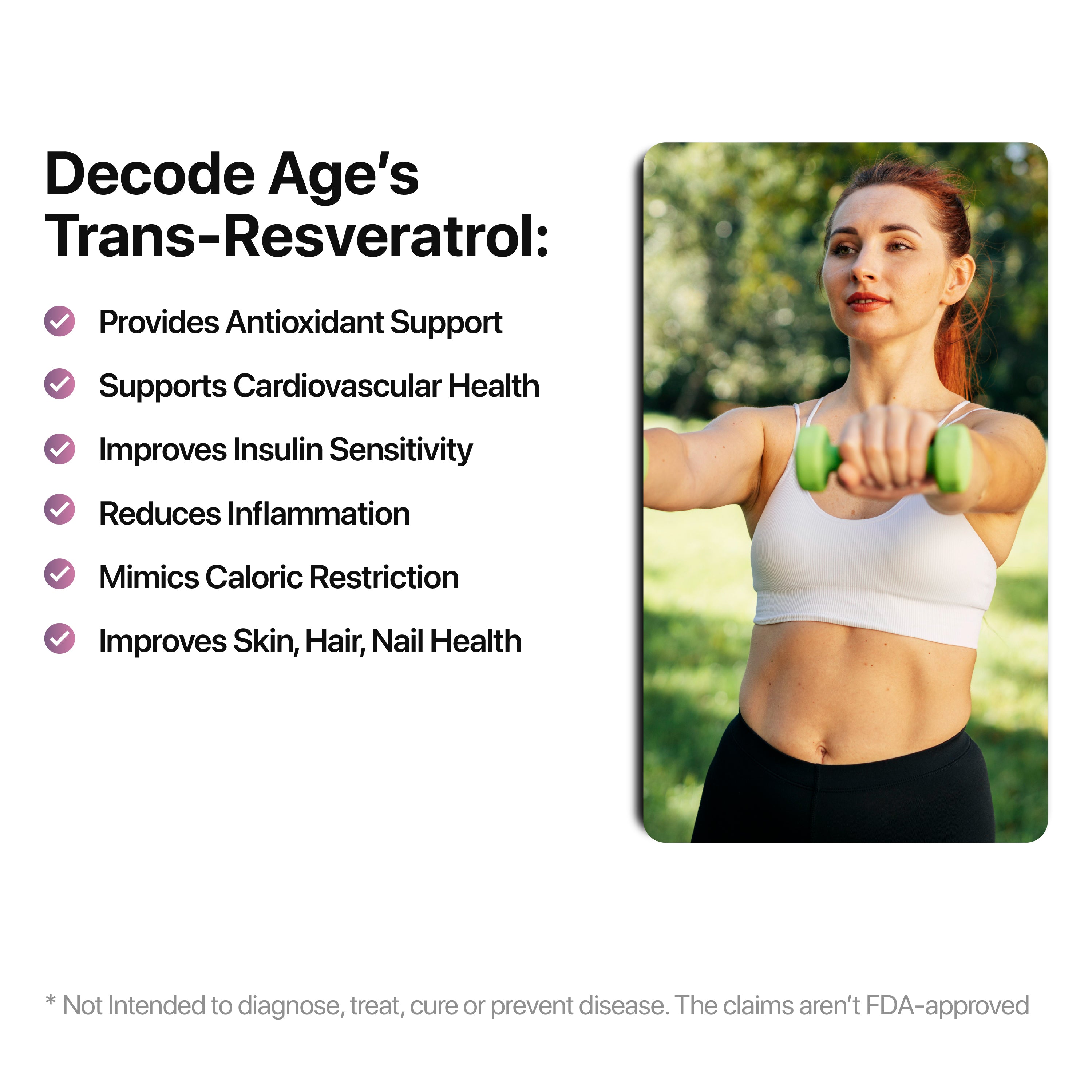 Trans-Resveratrol 500mg | Antioxidant Support for Heart Health & Longevity | 60 Capsules