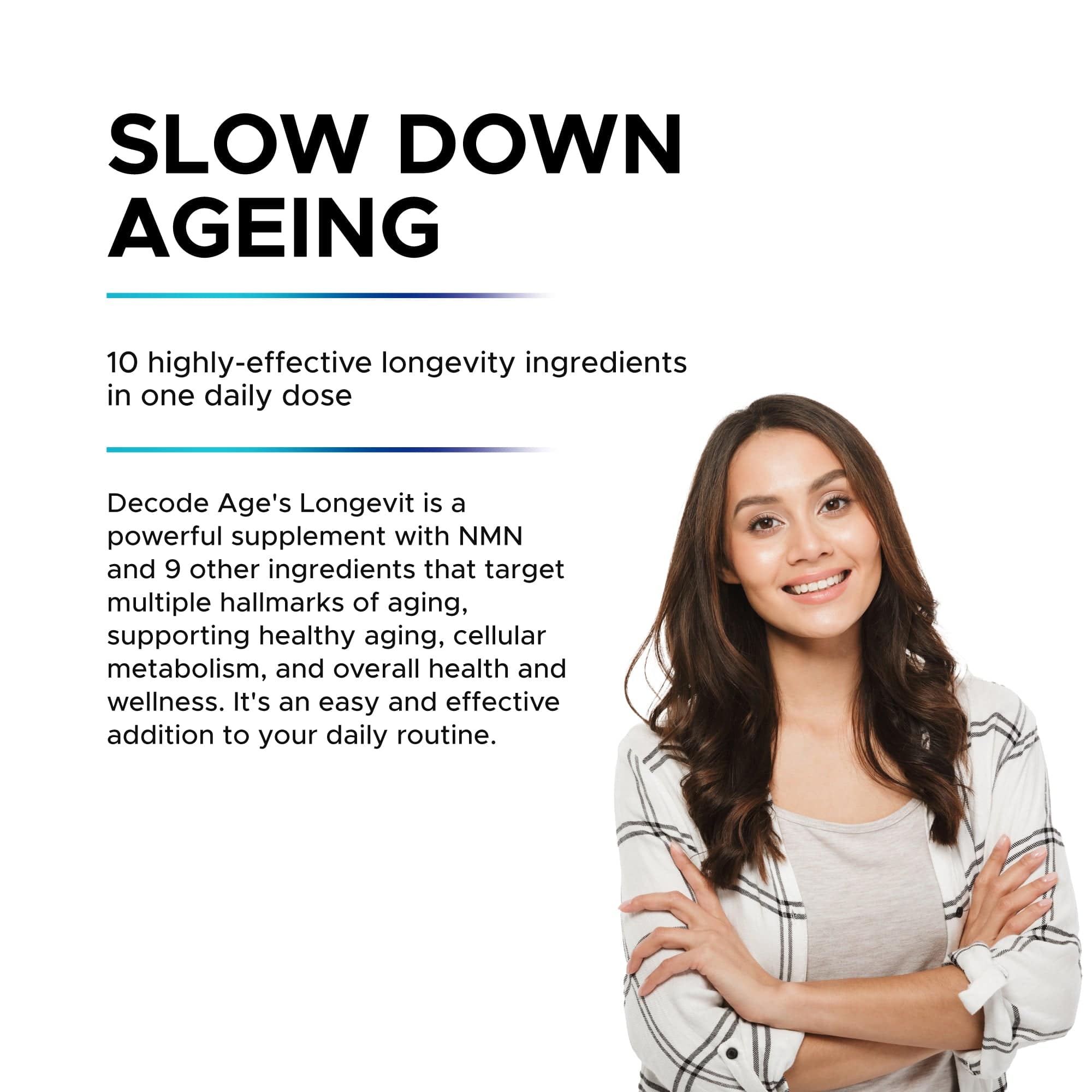 DecodeAge Capsule LongeVit NMN Supplement Blend | Slow Down Ageing Process