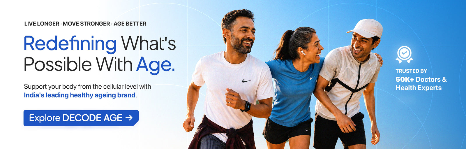 Decode Age healthy ageing and longevity supplements for cellular health, energy and healthy ageing support.