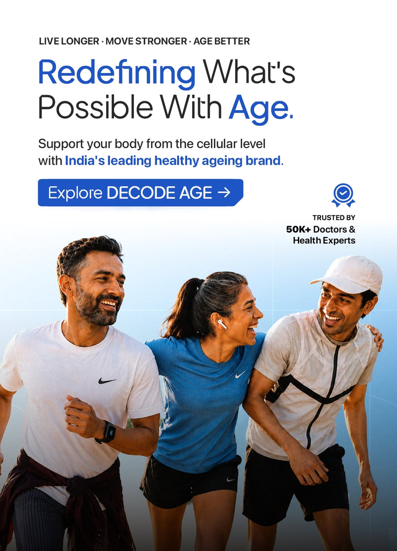 Decode Age healthy ageing and longevity supplements for cellular health, energy and healthy ageing support.
 