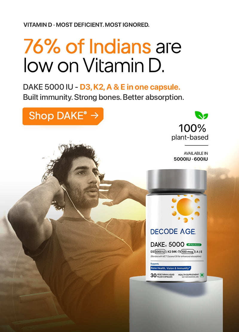 Vitamin D3 K2 supplement with vitamins A and E for immunity, bone strength and healthy ageing support.